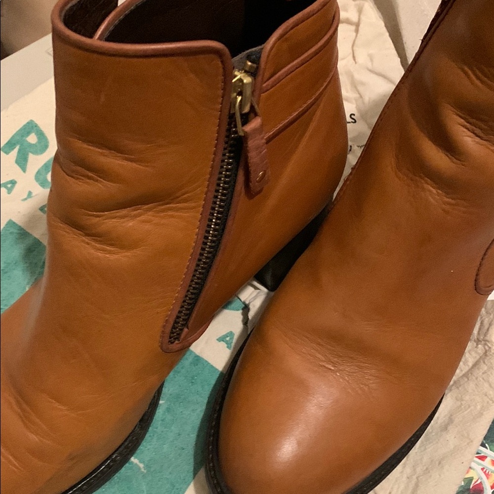 Lacoste Brown Ankle Booties with Side Zipper